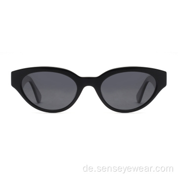 UV400 polarisierte Mode Frauen Acetat -Katzen -Auge Sonnenbrille